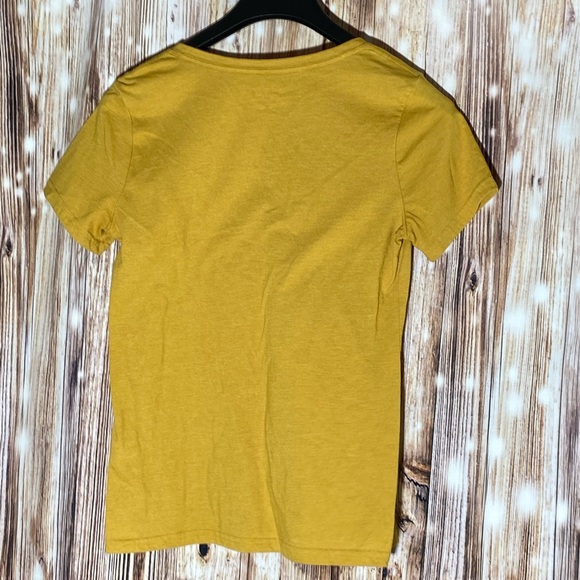 Lot Of 2 Time And Tru V-Neck Tees Small Burnt Orange & Gold Mustard - Picture 13 of 15